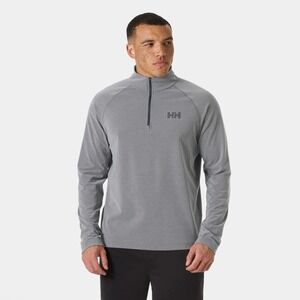 Helly Hansen Mens Long Sleeve 1/4 Zip Pullover Gray Athletic Shirt M